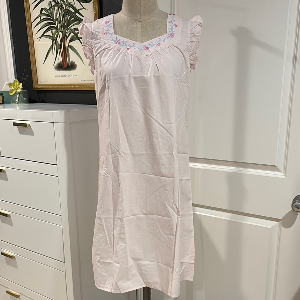 Pink Lace Trim Chemise Sleepwear